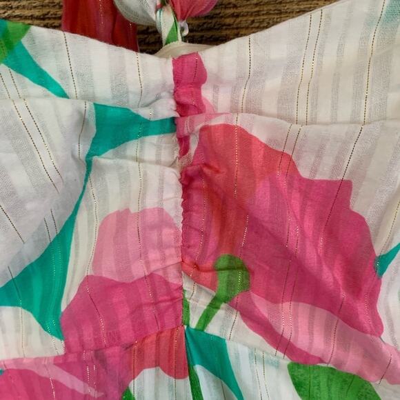 Lilly Pulitzer Betsey Had Me A Blast Strapless Dress Floral Beaded Halter SZ 4 6 - Picture 3 of 14